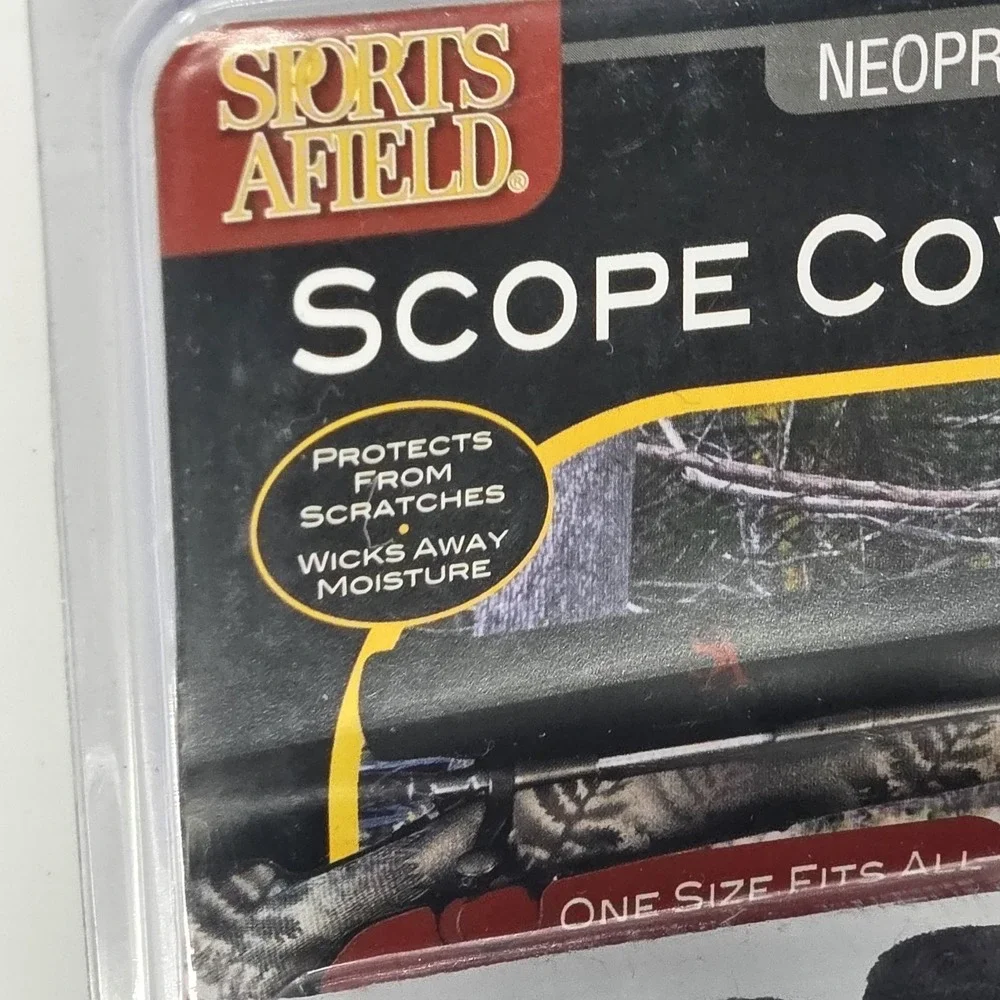 Sports Afield Neoprene Scope Cover Red Logo Rifle Gun Accessory New